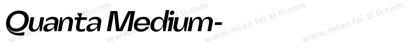Quanta Medium字体转换